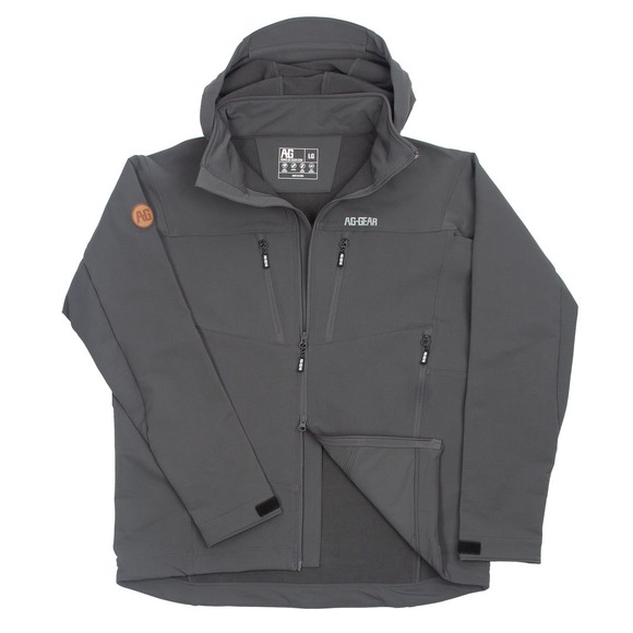 AG-GEAR F5 Jacket Iron Grey Performance Farm Ranch Softshell Hooded Mens XL NEW